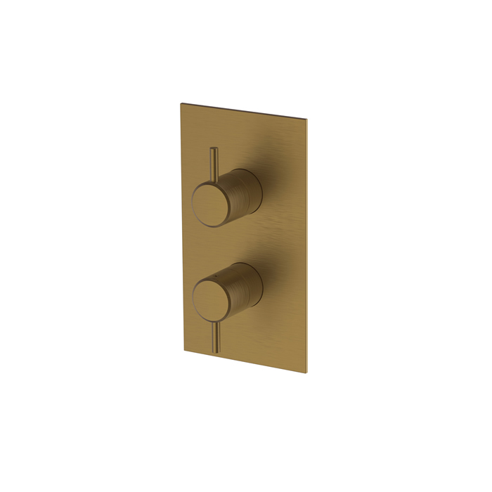 HoxtonThermostatic Shower Mixer with Diverter Brushed Brass